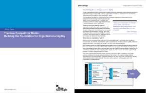 The New Competitive Divide:  Building the Foundation for Organizational Agility